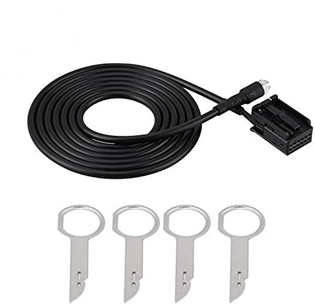 LIANGMEI Qingqing Store 6000 CD MP3 Ingresso Audio AUX Cavo Fit Adattatore for Ford Focus Mondeo con Le Chiavi Removal Tool Fiesta Transit C-Fusion