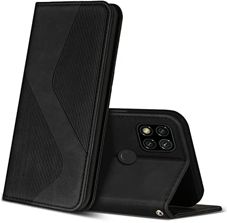 ZONNAVI Cover per Xiaomi Redmi 9C, Flip Custodia Pelle PU con [Slot Cart] [Supporto Stand] [Magnetica], Cover a Libro Portafoglio per Xiaomi Redmi 9C (Nero)
