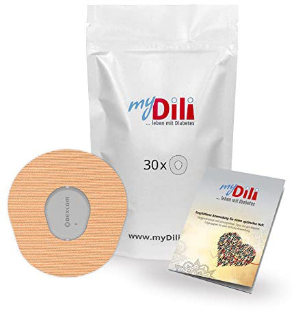 Pflaster Tape Patch für Dexcom G7 Sensor DiaTape Classic myDili Diabetes Größe 30 Stück