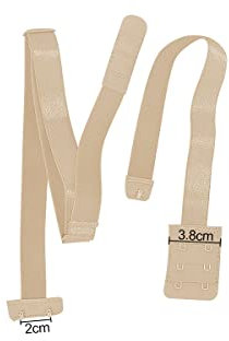 Jagowa 2pcs Adjustable Low-Back Bra Converter Backless Crossover Belt Lingerie Extension Buckle Bra Strap Extended Beauty Back Non-Slip Shoulder Strap