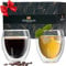 heidenfeld Original Königsglas Crema Gläser Set (2x 250 ml) - Cappuccino Tassen - Doppelwandige Gläser aus Borosilikatglas - Teegläser Set - Hochwertige Thermogläser - Trinkgläser - Teetassen