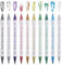 Kalolary 10pcs 3d Dual-End Nagelkunststifte Set Metallic Nail Graffiti Zeichnung Stift Nagellack Pen Maniküre Werkzeuge zum Malen von Nägeln Diy Nail Art Beauty für Frauen Mädchen für Valentine