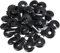SINJEUN 100 Pack 3.3 Inches Black Electric Fence Insulators, Electric Fence Ring Insulator, Wood Post Screw In Insulators for Electric Fence
