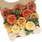N&T NIETING Künstliche Blumen Rosen, 25 Stück Deko Blumen Fake Rosen mit Stielen für Hochzeitsfeier,Erntedankfest Herbstdekorationen, Valentinstag, Muttertag, Zuhause Dekoration, Gemischtes Orange