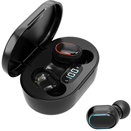 KASSPI 2023 Kopfhörer Kabellos In-Ear Bluetooth mit Mic,25 Std Akkulaufzeit,Hi-Fi Stereo,Tastesteuerung,LED Anzeige,IP7 Wasserdicht,Bluetooth Ohrhörer
