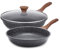 SENSARTE Nonstick Frying Pan Skillet Set, Swiss Granite Coating Omelette Pan, Healthy Stone Cookware Chef's Pan, PFOA Free (9.5+11 Inch)