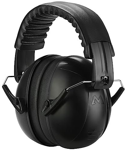 ProCase Orejeras de Protección Auditiva, 32 dB Auriculares Reducción Ruido para Estudio, Tiro, Caza, Construcción -Negro