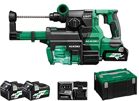 HIKOKI Akku Bohr- und Meißelhammer DH3628DAWEZ, (36V, (2,5 Ah), Volllastschlagzahl 0-4300 min-1, Schlagenergie 3,2 J) (SDS-plus) Brushless, im HSC III