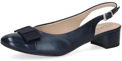 CAPRICE Damen Slingpumps mit Schleife Elegant, Blau (Navy Comb), 41 EU