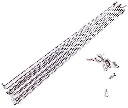 Vctitil 10 radios de bicicleta de 245 mm a 305 mm, 14 G, radios y pezones, radios de bicicleta para bicicleta de montaña, bicicleta de carretera, bicicleta eléctrica, ruedas 700C (250 mm)