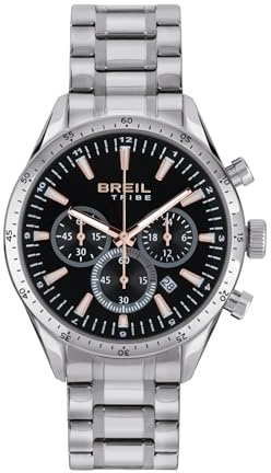 Breil Herren Chronograph JATO mit Armband aus Edelstahl, Wasserdichtigkeit: 5 Bar, Gehäusedurchmesser: 42 mm, EW0657