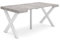 Skraut Home | Table Console Extensible | Console Meuble | 160 | pour 8 Personnes | Pieds Bois Massif | Style Moderne | Ciment