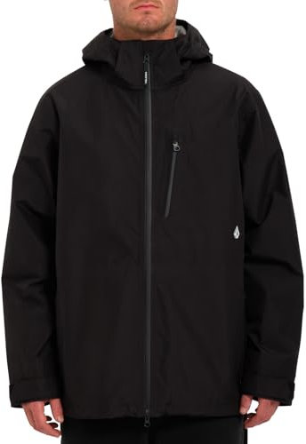 Volcom Wavern Water Resistant Windbreaker Light Jacket Veste Coupe-Vent légère imperméable, Noir, L Homme