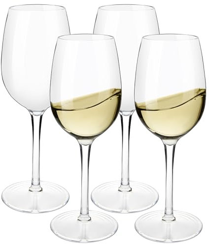HAHASHOW Incassable Verres à vin Rouge, 100% Tritan-Plastique Gobelets Verres, 355ml Verres à Pied, Verres à Vin Blanc pour Restaurants Fêtes, Lot de 4