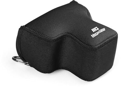 MegaGear Neoprene Camera Case for Fujifilm X-S20 (18-55mm) - Stylish and Protective Digital Photography Bag - Black