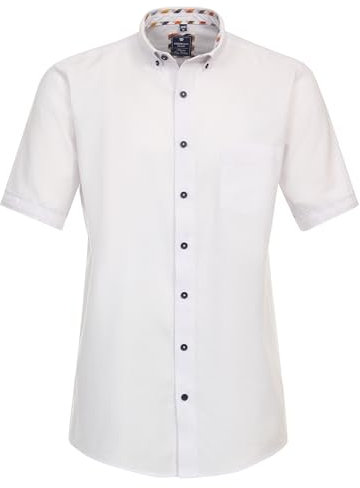 Redmond Freizeithemd Kurzarm Uni Comfort Fit 0 Weiss XXL