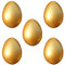 Cndiyald Ostereier Holz Golden Ei Spielzeug DIY Malmalerei Osterei Osterdekoration Geschenk 5pcs Simulation Goldenes Ei