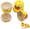 Russische Matroschka Puppen Spielzeug Set, 10-teilige Gelbe Matroschka Ente Aus Holz, Russische Matroschka Puppen Für Kinder, Russische Stapelpuppen Tischdekoration Für Schränke, Wohnzimmer