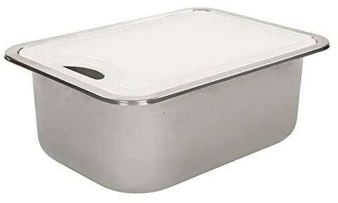 Évier de Camping-car, Kit d'évier de Cuisine en Acier Inoxydable, évier de Cuisine avec Planche à Découper en Acrylique, Acier Inoxydable de qualité 304 pour Camping-car,