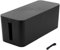 powerking Kabel Management Cord Cover Wire Hider Box Concealer Organizer Protector System für Home Theater Entertainment Center Office School (Schwarz)