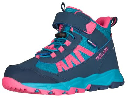Trollkids Kids Tronfjell Hiker Mid 40, Dark Turquoise/Madeira Blue