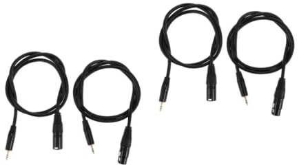 ibasenice 4 Pcs Xlr Speaker Cable Tr to Xlr Microphone Cable 3.5mm to Headphone Splitter Easy Setup