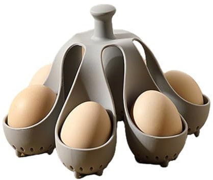 Eierkocher aus Silikon, Multifunktional Eier Aufbewahrung Eierkocher Eierbecher, Küchenhelfer Egg Cooker, Koch Gadgets, Küchenutensilien Eierkocher Perfekt für Weich- und Hartgekochte Eier (A)