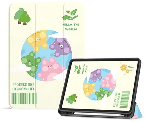 Custodia per iPad Pro 12.9 Custodia per iPad Air 13 Pollici 2024 Custodia con Portapenne Sottile Trifold Stand Cover 12.9 pollici per iPad Pro Caso 6th/5th/4th/3rd Generation Air 13 2024 Case