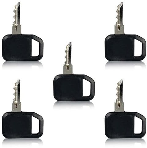 SICAILU 5 Pcs Replacement Ignition Keys Suitable for John Deere Jdg Key Am131841, John Deere Gator 4X2 6X4 & Mowers 425 445 455 GT235 GT245,Also Used for Bobcat, Cub Cadet, Ditch Witch (Black, 5 Pcs)