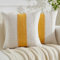 Jayusaror Kissenbezug 50x50 Gelb Boho Makramee Baumwolle Leinen Kissenbezüge Sofakissen Landhausstil Kissenhüllen Dekokissen Kissen Modern Zierkissenbezug für Sofa Wohnzimmer 2er Set