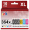 Starink 364XL Druckerpatronen Kompatibel für HP 364 XL Tintenpatronen Deskjet 3070A 3520 3524 3522 officejet 4620 4622 4610 Photosmart 5510 6510 5515 5520 5524 7510 7520, Schwarz Cyan Magent 10er Pack