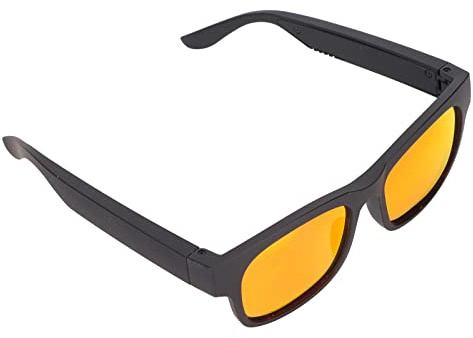 POENVFPO Bluetooth-Brille, Stereo-Sonnenbrille mit Geräuschunterdrückung und Kopfhörer Zum Angeln, Boxen, Einkaufen (strahlend goldene Farbe)
