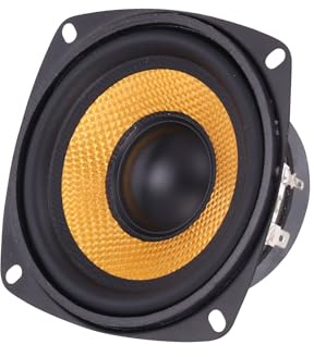 Fuhjythy 1Pc 4Inch Audio Portable Speaker 4 Ohm 15W Bass Speaker DIY Professional Multimedia Subwoofer Speakers for Sound System