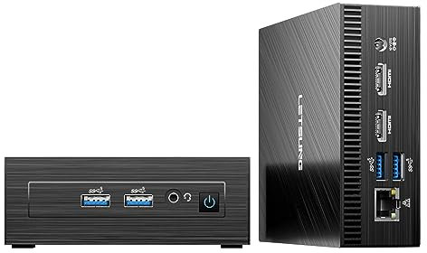 LETSUNG Mini PC GoLite 11, Intel Celeron N4000C (fino a 2,6 GHz), 6 GB LPDDR4 128 GB M.2 SSD Mini PC Windows 11 Pro, NUC PC Mini Computer Dual WiFi 5/BT 4.2/HDMI, per Ufficio/Studio/Home