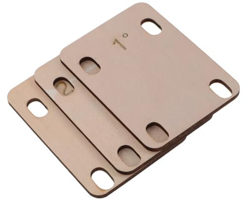 VINTORKY 3stücke Holz Gitarrenhalsscheiben Ersatz Für Gitarrenhals Abstandshalter Flache Gitarrenhalsscheiben Dünne Gitarre Und Bass Zubehör
