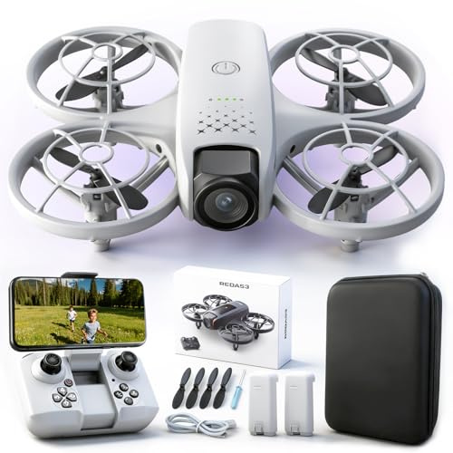Jiakora Mini Drone with Camera for Kids 8-14, Beginner RC Drone Indoor with Propeller Protection, Altitude Hold, Throw to Go, 3D Flip, Gravity Induction, RC Quadcopter Plane Toys Gift for Boys & Girls