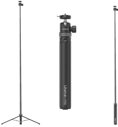 Ulanzi TT24 Selfie Stick Tripod, Cka Quick Release Action Camera Tripod for DJI Pocket 3/DJI Osmo Action 5 4, Camera Tripod for Go Pro/Insta360 X5/X4/X3/Ace Pro/ONE X2, Action Camera Accessory