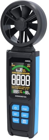 SEAFRONT Digitales Anemometer-Handgerät mit Hintergrundbeleuchtetem LCD-Bildschirm, 180°-Drehung, ABS-Windgeschwindigkeitsmesser für die Navigation in der Meteorologieindustrie