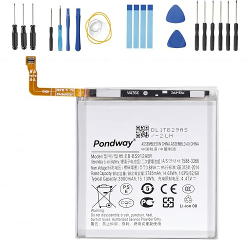 3900mAh 3.88V EB-BS912ABY Battery for Samsung Galaxy S23 SM-S911B | Smartphone Rechargeable Li-ion Phone Replacement Battery with Repair Tool