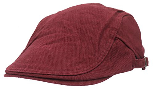 Roffatide Einfarbig Schirmmütze Schiebermütze für Herren und Damen Flatcaps Newsboy Cabbie Ivy Hüte Baumwolle Fuchsie