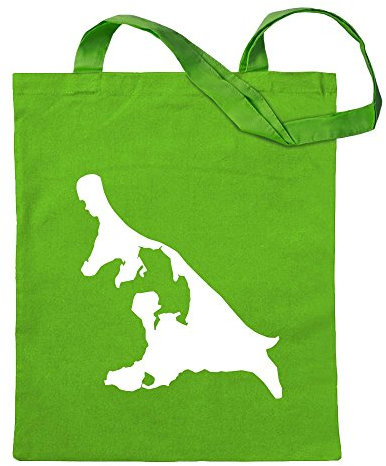 Kiwistar - Baumwolltasche - hellgrün - Usedom - Deutschland - Insel - Tragetasche Stoffbeutel Umhängetasche Langer Henkel