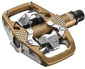 LOOK Cycle - X-Track En-Rage Plus MTB-Pedale - Kompatibel mit Standard-SPD-Mechanismus - Ultrastark geschmiedeter Aluminiumkörper - Große Plattform - Ideale Enduro-Bike-Pedale -Bronze