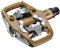 LOOK Cycle - X-Track En-Rage Plus MTB-Pedale - Kompatibel mit Standard-SPD-Mechanismus - Ultrastark geschmiedeter Aluminiumkörper - Große Plattform - Ideale Enduro-Bike-Pedale -Bronze