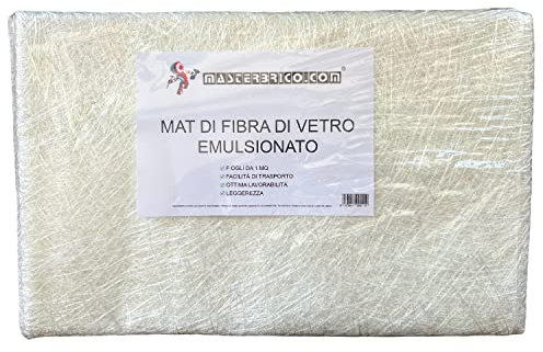 Feuilles de Fibre de Verre Mat pour Résine Carbone Polyester - Kit Laine de Verre pour Bateaux, 1 m²