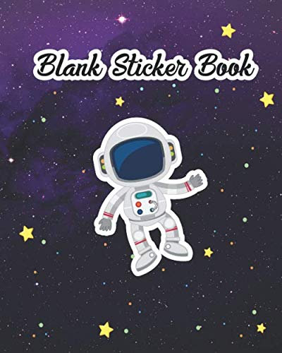 Blank Sticker Book: Outer Space Rockets Planets Icons Ultimate Blank Sticker Collectin Album Book for Kids