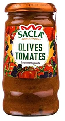 Sacla Sauce olives et tomates, légèrement piquante - Le pot de 290g