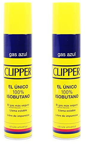 Frenterprises - Auténtico gas butano Clipper, 300ml - Líquido de recambio para encendedor de gas butano de calidad prémium, con válvula universal, portátil y ligero, ideal para cocinar al aire libre