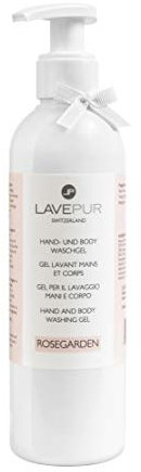 LAVEPUR Hand- und Body Waschgel ROSEGARDEN 250ml Spender auf pflanzlicher Basis hergestellt in der Schweiz