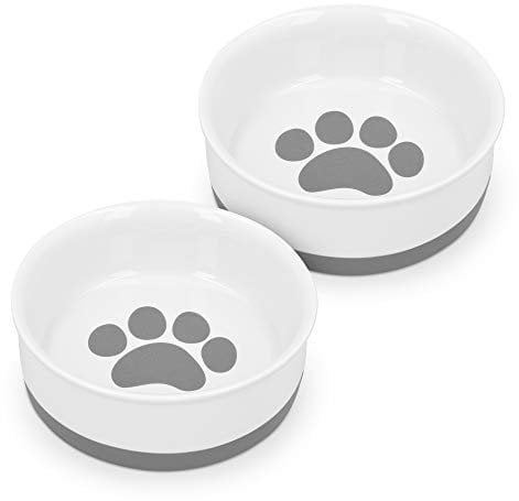 Navaris 2X Hundenapf Futternapf Fressnapf - Futterschüssel Napf Set für Hunde Katzen - Näpfe mit Silikon Boden - spülmaschinenfest rutschfest