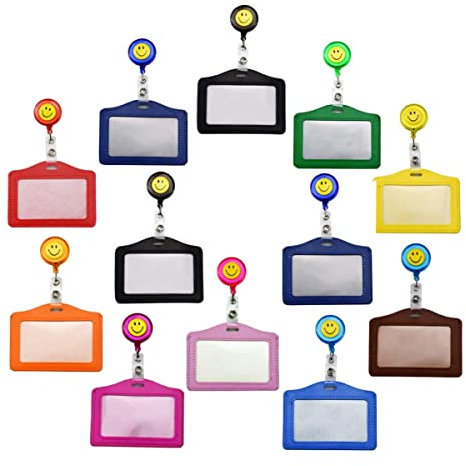 20 Pezzi Bobine di Badge Retrattile,Biluer Porta Badge Retractable Badge Reel Clip con 20 Porta Carta D’Identità Bobina 10 Colori ID Card Holder per Attività Commerciali, Uffici, Carte D'identità